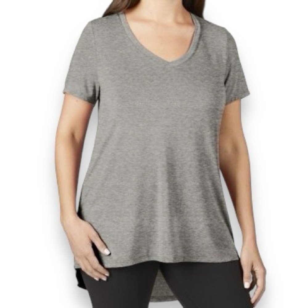 Members Mark Favorite Everyday Tee Gray S/S V-neck Shirt Top Size XXL NWOT